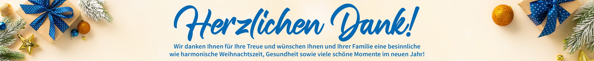 Danke für Ihre Treue & Frohe Weihnachten!