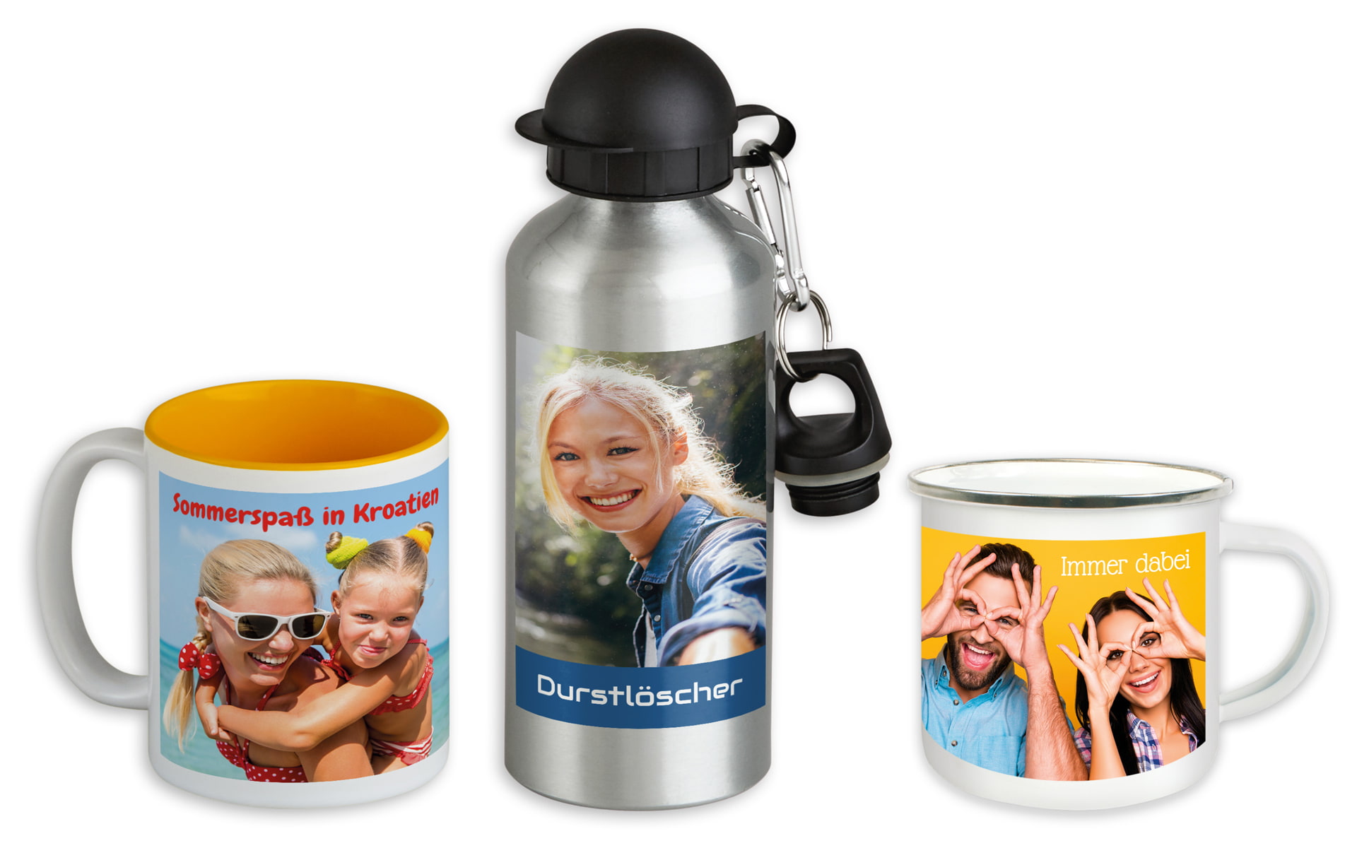 Foto-Trinkgefäße gestalten und bestellen