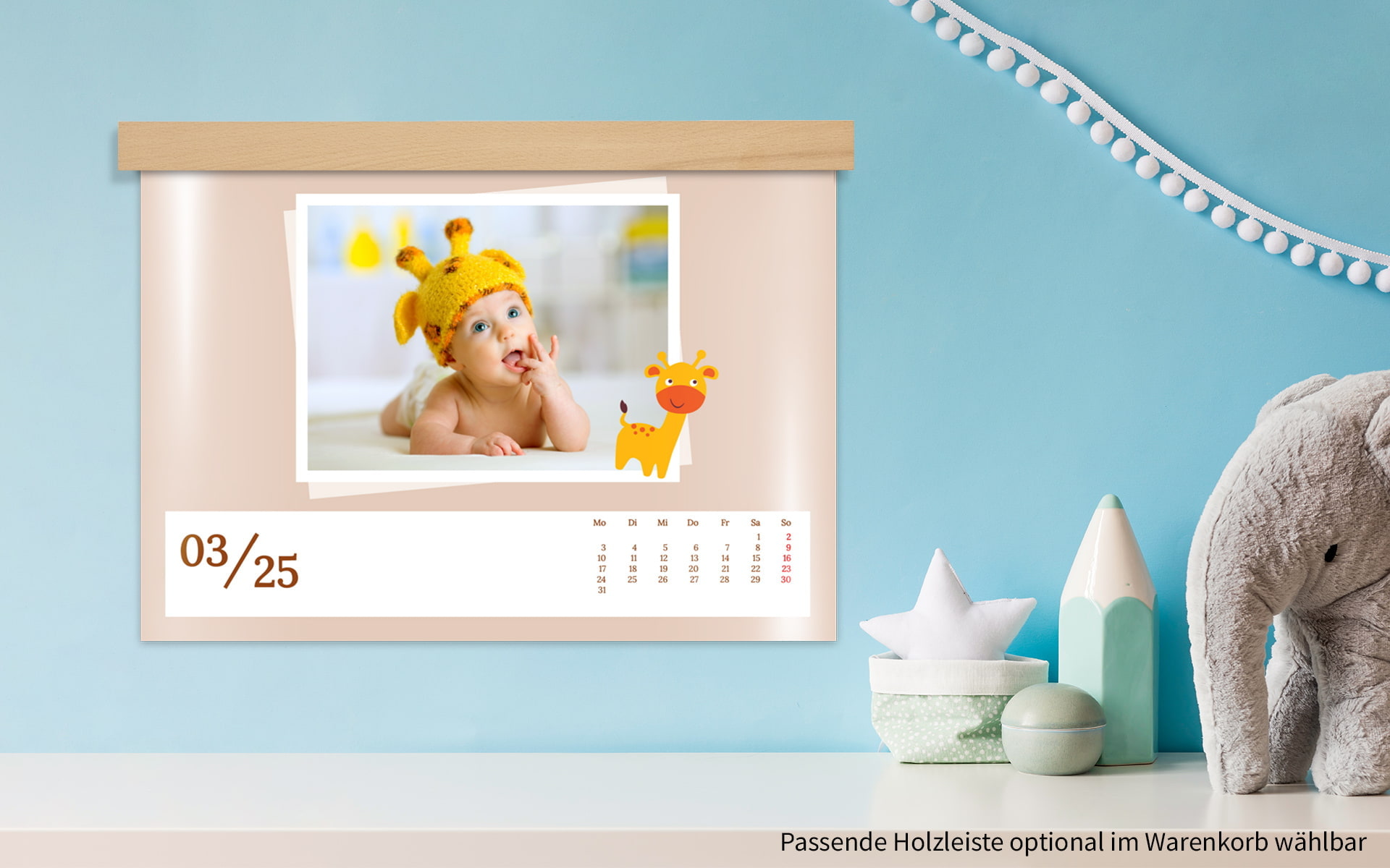 Foto-Wandkalender ca. A4 quer mit Hochglanz-Veredelung von HappyFoto