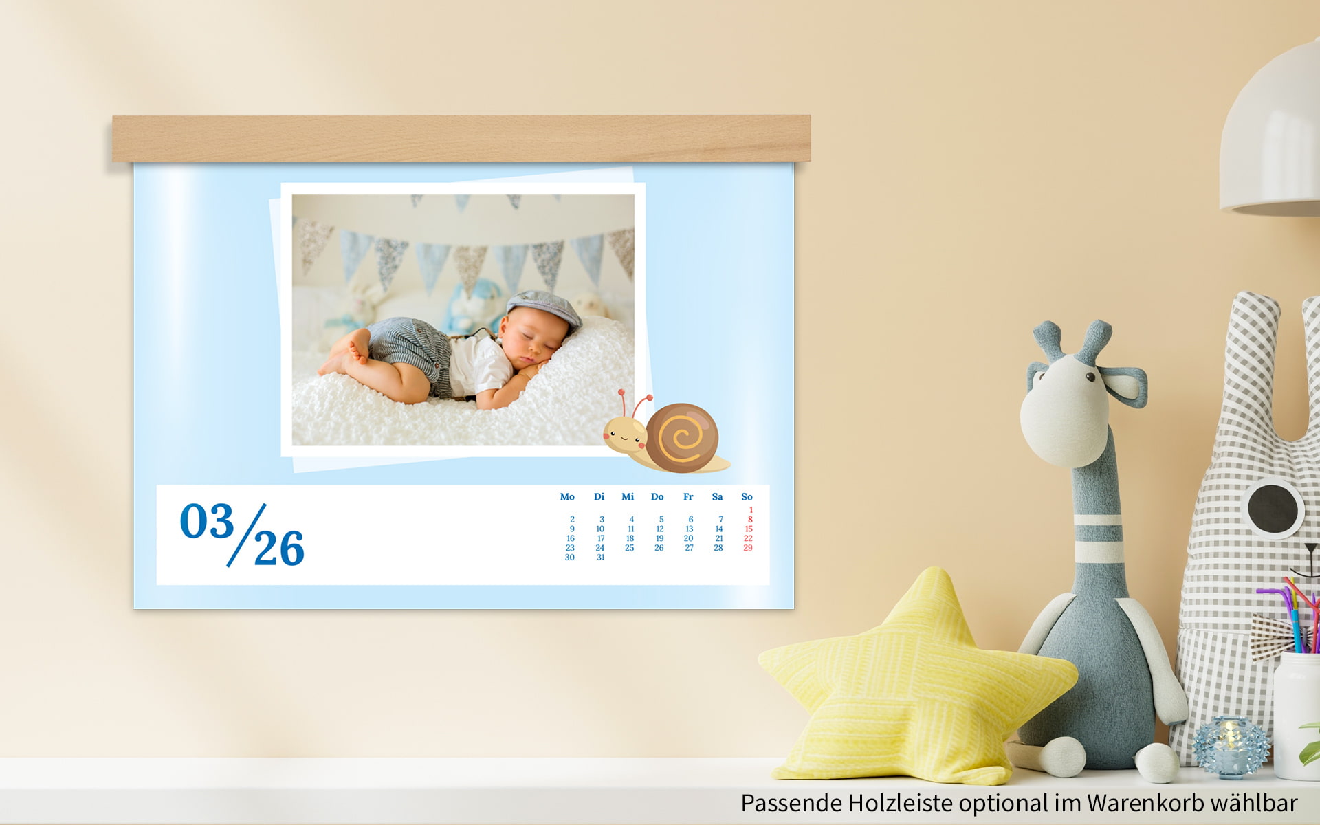 Foto-Wandkalender ca. A4 quer mit Hochglanz-Veredelung von HappyFoto