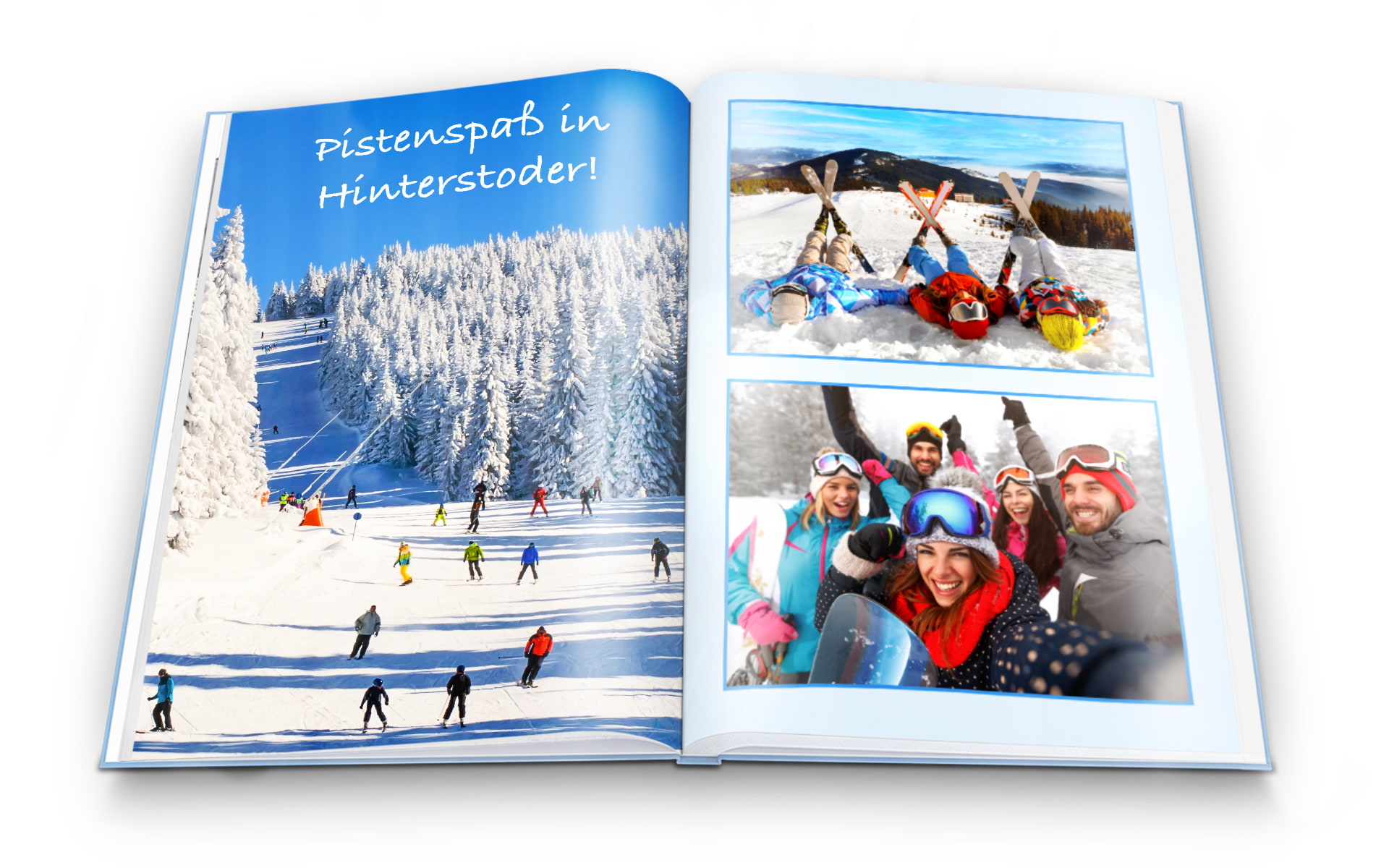 Skifahren und Spaß im Schnee in Hinterstoder mit Freunden.