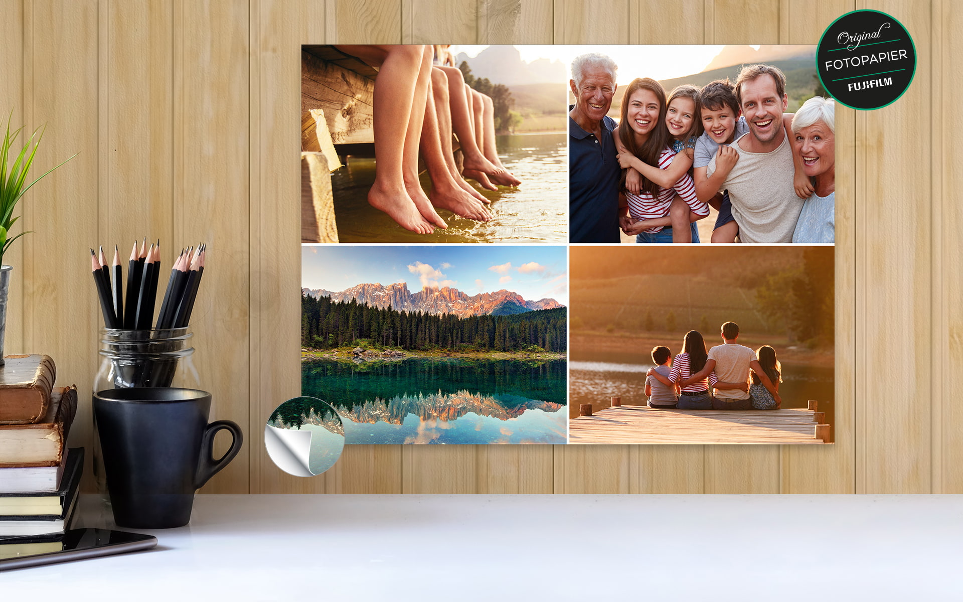 Premium-Fotocollage 30 x 40 cm, glänzend gestalten