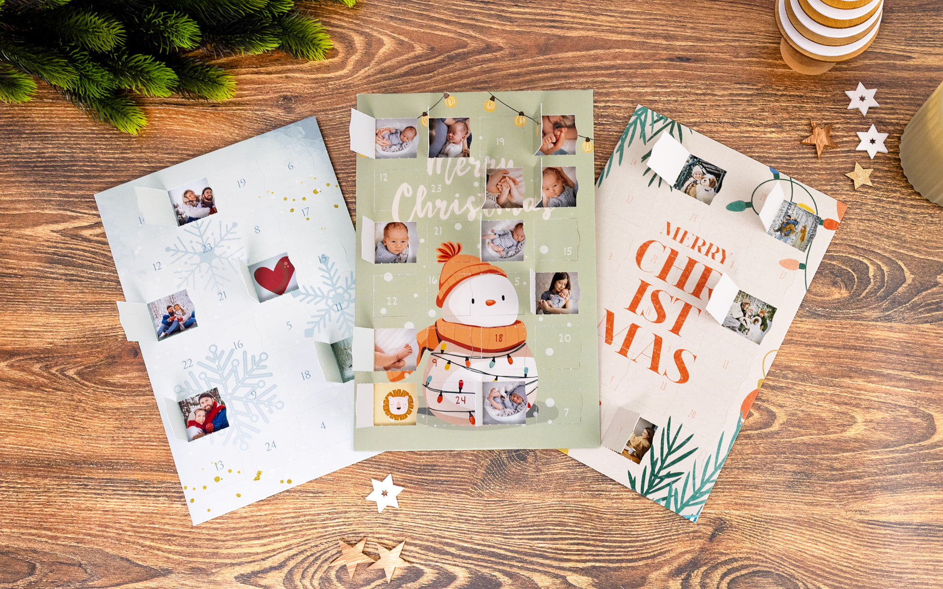 Personalisierter Adventskalender mit Fotos und herausnehmbarem Poster Personalisierter Adventskalender mit Fotos und herausnehmbarem Poster